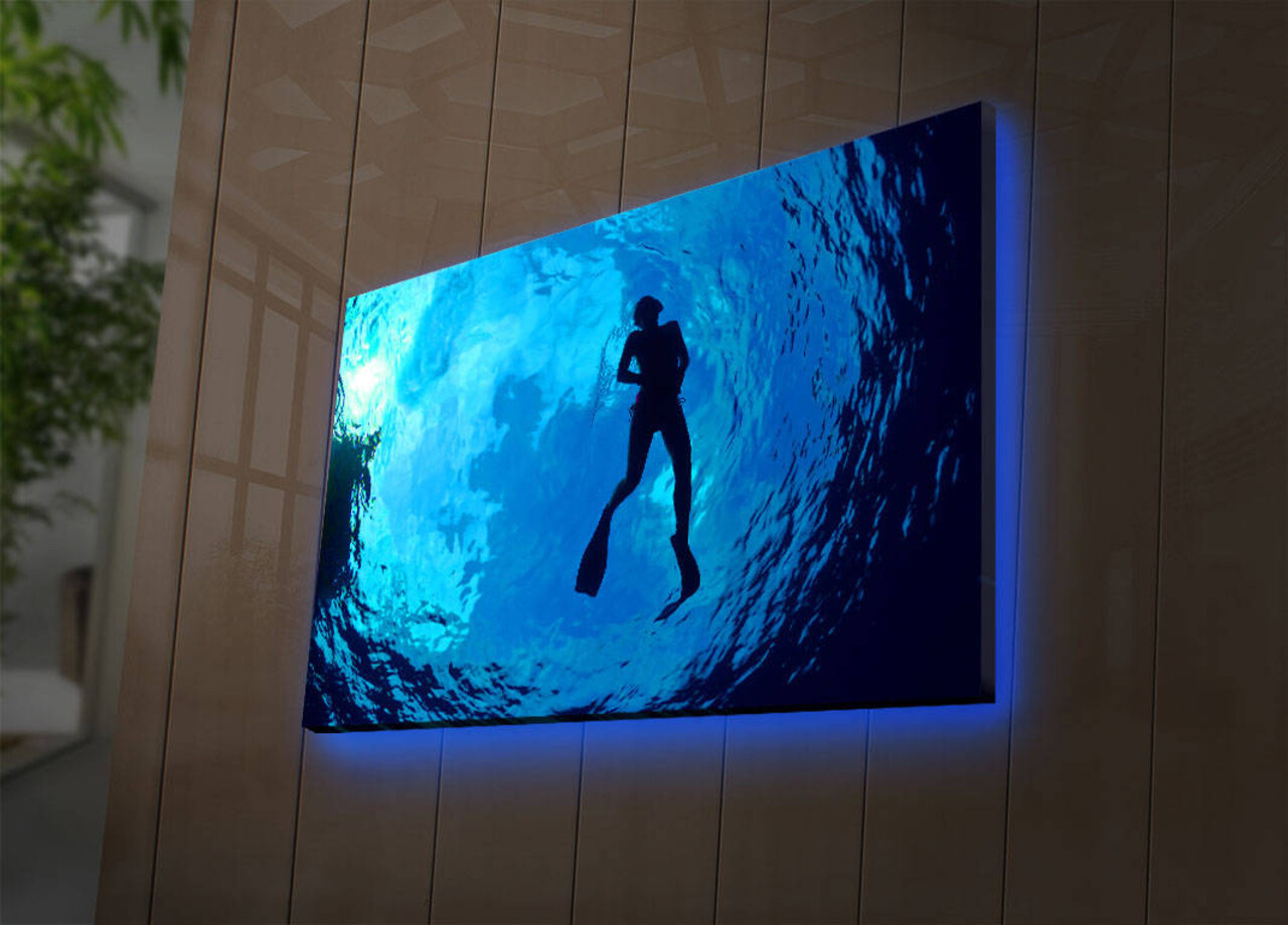 Tablou decorativ cu lumina LED, 4570DACT-6, Dimensiune: 45 x 70 cm, Multicolor - view 3