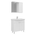 Set Dulap de Baie cu Chiuvetă și Oglindă (2 Piese), Hanah Home, Purus 80, Alb