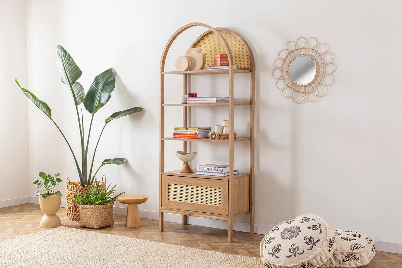 Corp biblioteca, Howard, Nala 75, 75x182.5x40 cm, PAL, Natural - 1 | YEO