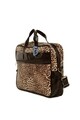 Geanta pentru laptop, Bagmori, 6506 - 83565 - Leopard, piele ecologica, maro