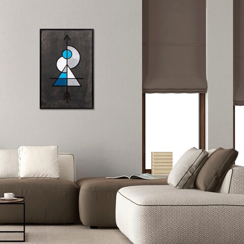 Decoratiune de perete, Pyramid 2, Placaj, Dimensiune: 39 x 59 cm, Multicolor mezoni.ro