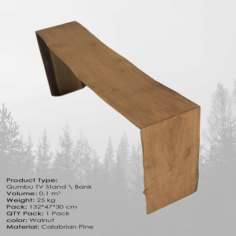 Comoda tv, massive design, qumbu, 130x45x28 cm, maro