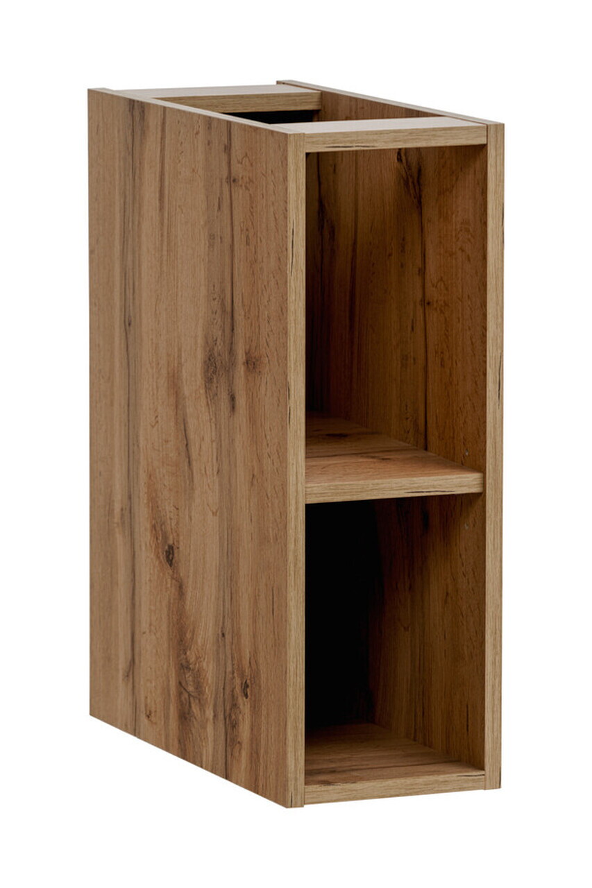 Set mobilier Adel White Wotan Anna, dulap inalt, masca cu lavoar si oglinda cu LED, Comad, alb/stejar — imaginea 5