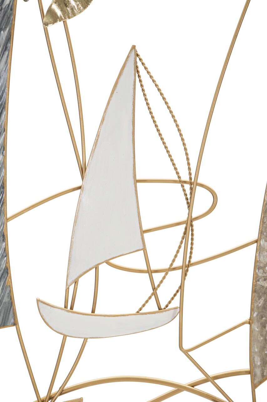 Decoratiune de perete Boat Light, Mauro Ferretti, 123.8 x 69.9 cm, fier, multicolor - 2 | YEO