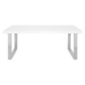 Masuta pentru cafea, Page, L.120 l.60 H.45, mdf/metal, alb lucios
