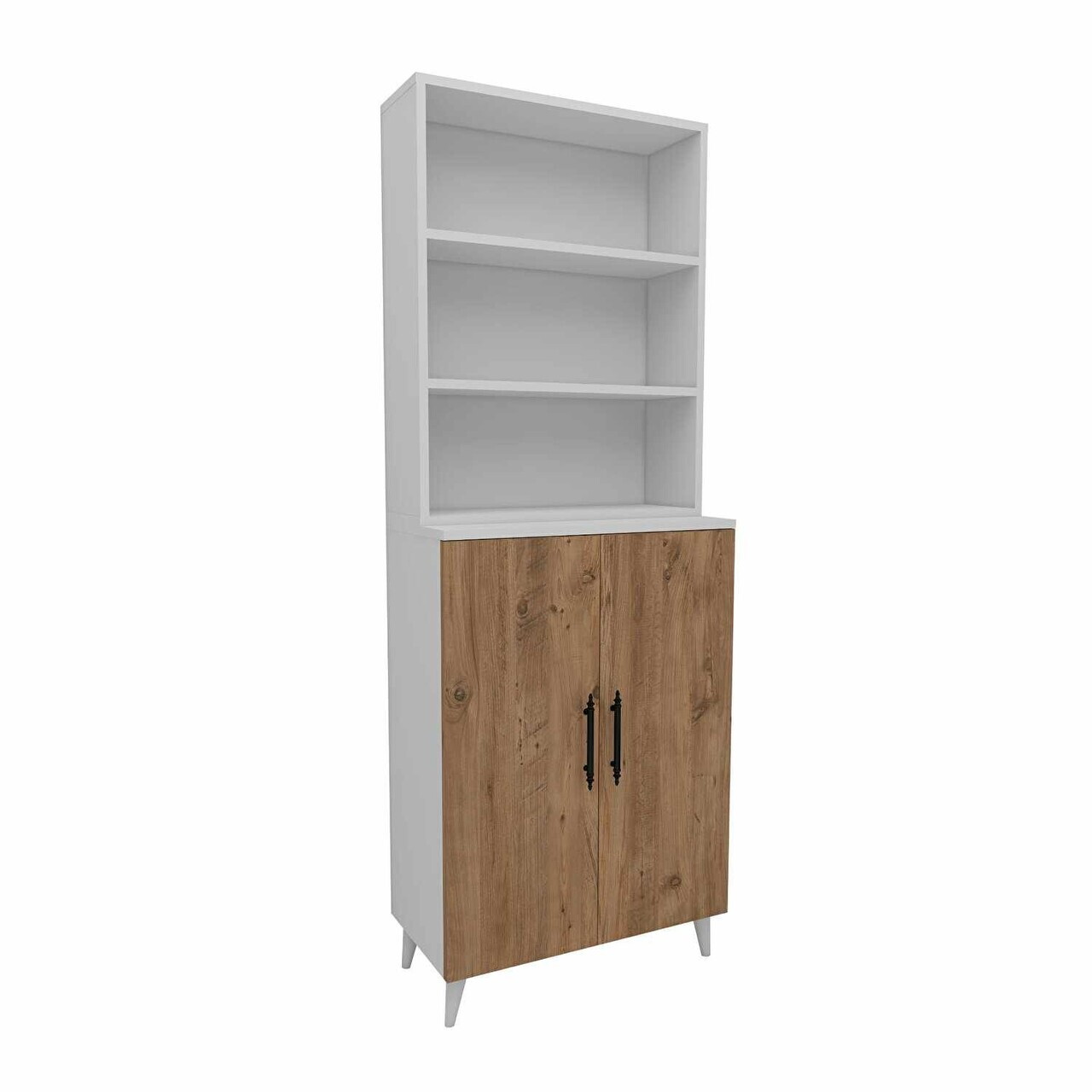 Corp biblioteca, Hanah Home, Oras, 65x183.4x32 cm, Pin Atlantic / Alb — imaginea 4