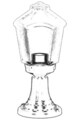 Lampa de exterior, Avonni, 685AVN1302, Plastic ABS, Negru