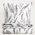 Lenjerie de pat King Size, Camilla, Homla, 3 piese, 200x220 cm, microfibra din poliester, alb/negru
