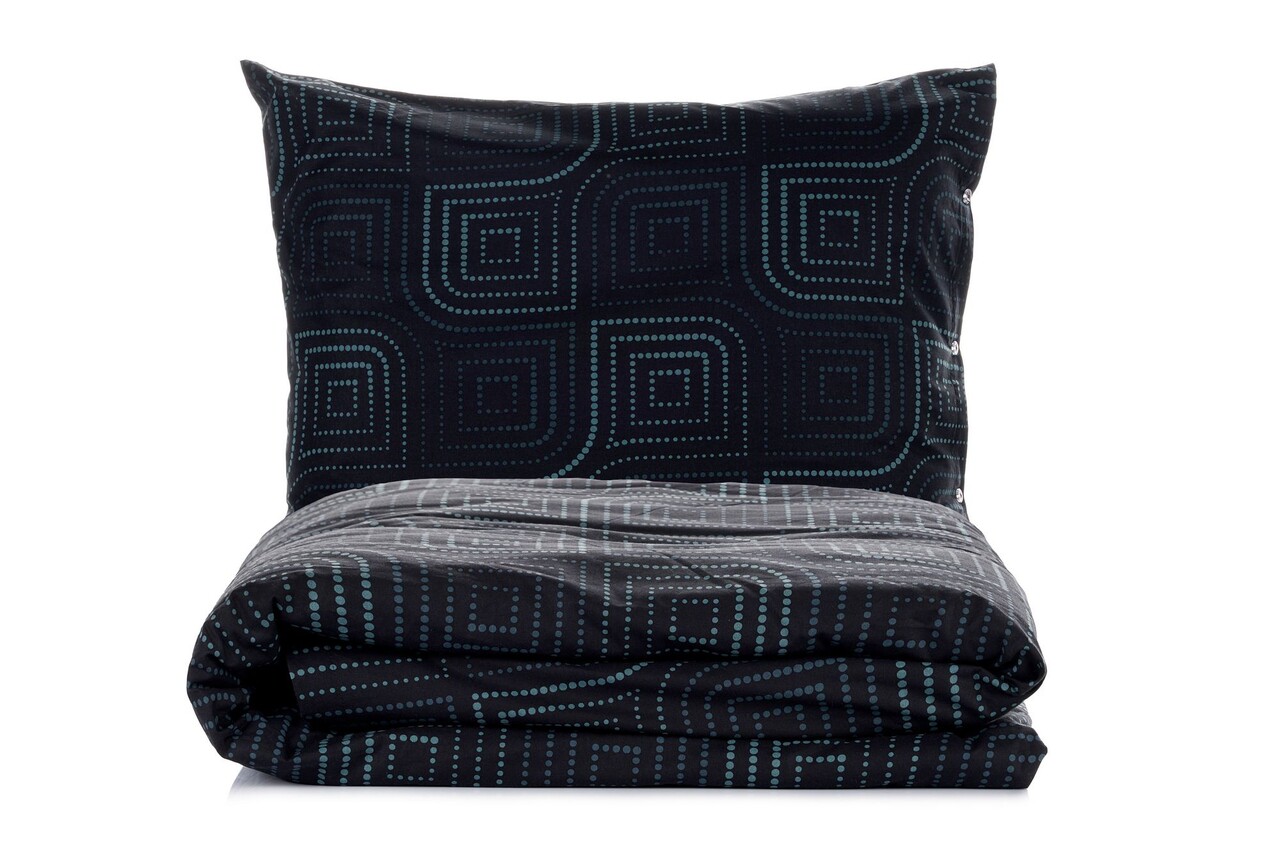 Lenjerie de pat pentru o persoana Single XXL (DE), L'essentiel Maison, Noche, Albastru petrol - imagine 4