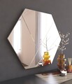 Oglinda decorativa, Siam, Saga, 70x60x2.2 cm, MDF , Alb