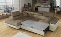 Coltar extensibil stanga 4 locuri, ELTAP, Anton, 272x203x85 cm, lemn/poliester, bej inchis/bej deschis