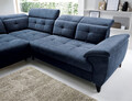 Coltar extensibil stanga 5 locuri ELTAP, LT-40AU, Inferne, 297x210x107 cm, lemn/poliester, albastru