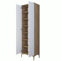 Cuier de perete, Rani, EA116 -2746, 60x198.6x37.5 cm, PAL, Nuc/Alb