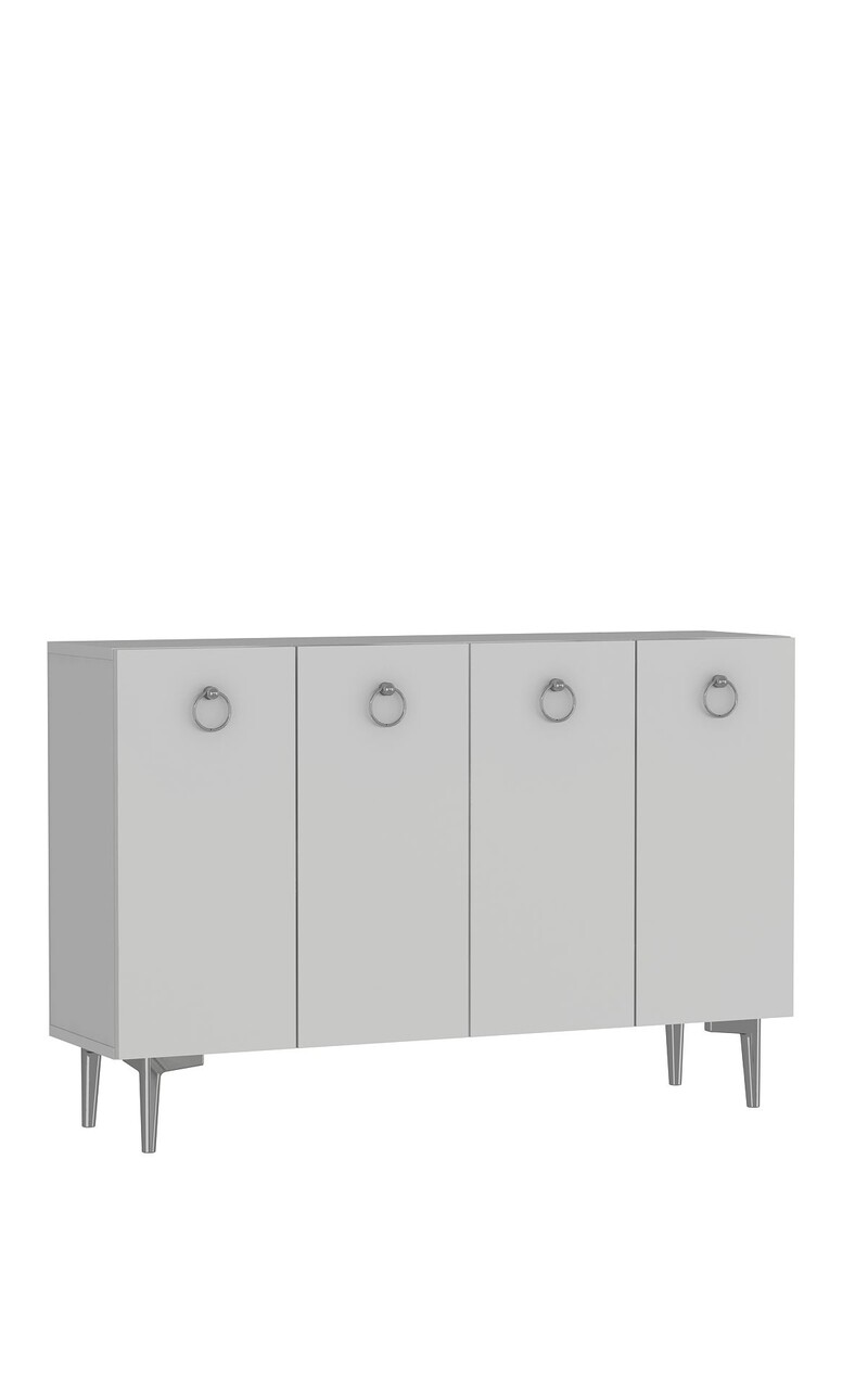 Consola, Hanah Home, Efes, 120x80x29.6 cm, PAL , Alb / Argintiu - view 4