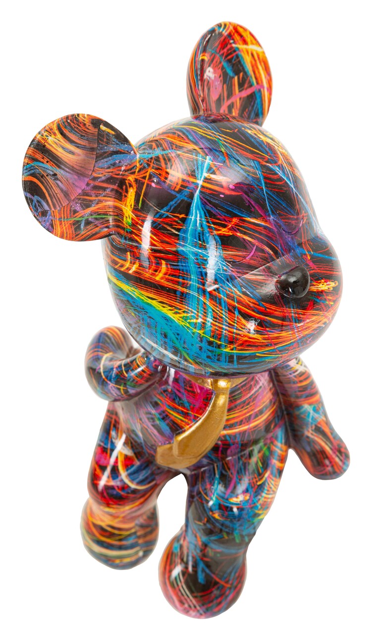 Decoratiune, Mauro Ferretti, Orsetto Psyco -A, 10.5x12x23.5 cm, polirasina, multicolor - imagine 4