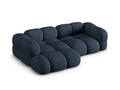 Coltar stanga 3 locuri, Loretto, Cosmopolitan Design, 250x147x68 cm, tesatura structurata, albastru inchis