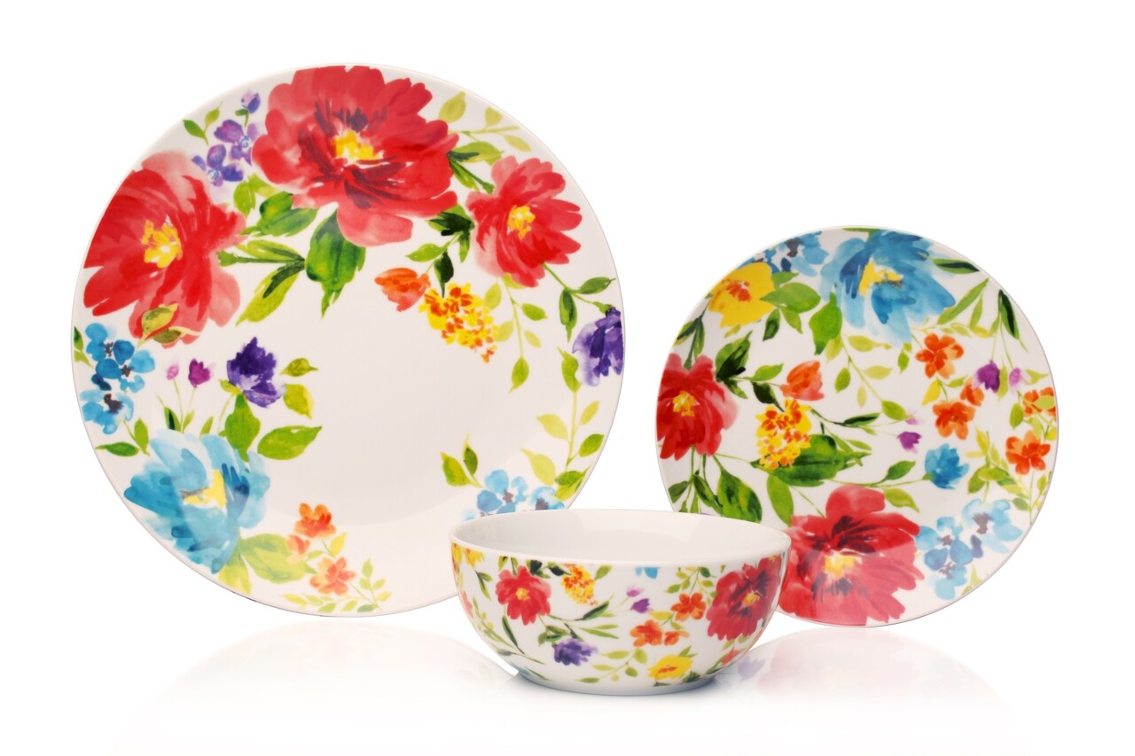 Serviciu De Masa 12 Piese Frida Floral, Sabichi, Portelan, Multicolor