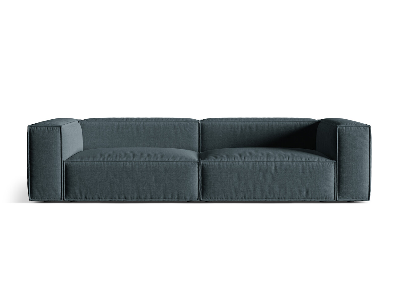 Canapea 5 locuri, Nuria-215, Micadoni Home, 290x110x72 cm, tesatura structurata chenille, petrol inchis