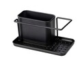 Organizator pentru chiuveta, Wenko, Orio, 21 x 12 x 10.5 cm, inox, negru