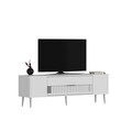Comoda TV, Olivia, Dekolp4, Alb / Argintiu