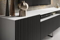 Comoda TV ADRK, Noemi, 200x41x53 cm, PAL melaminat/MDF, negru/alb