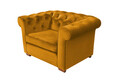 Fotoliu Oxford Chesterfield, 93x116x75 cm, Galben mustar
