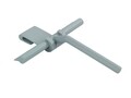 Racleta cu sistem de prindere, Wenko, Mola, 21 x 24.5 x 4 cm, inox/silicon, gri