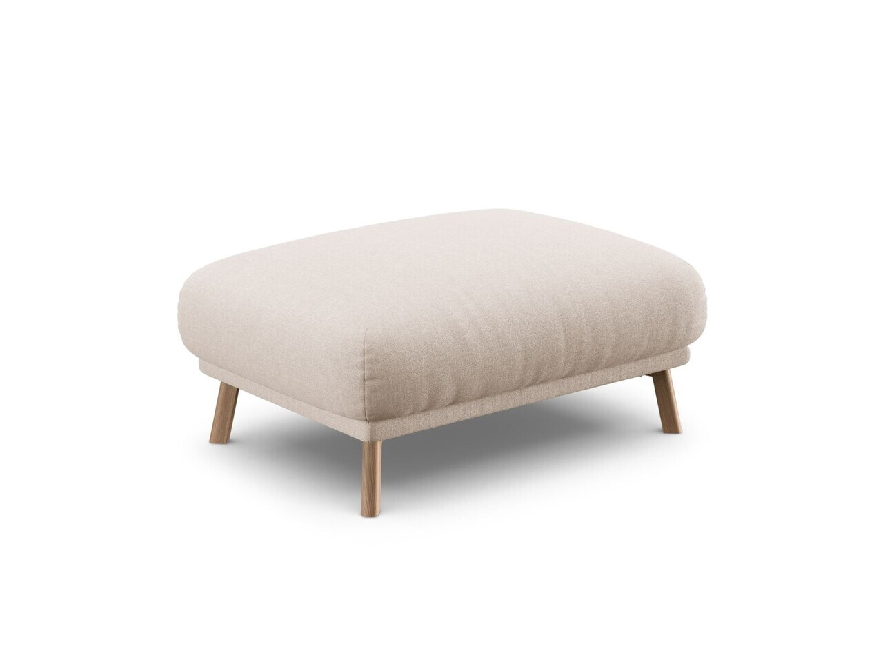 Taburet, Naomi, Micadoni Home, 100x70x41 cm, tesatura structurata, bej — imaginea 4