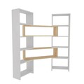 Corp biblioteca, Zena Home, Poyraz, 163.5x150x22 cm, PAL, Stejar alb