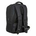 Rucsac pentru laptop si tableta cu iesire usb, Safta, 30 x 43 x 16 cm, nailon/pvc, negru