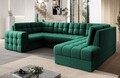 Coltar extensibil dreapta 5 locuri ELTAP, RT-35LU, Blewett, 299x198x82 cm, lemn/poliester, verde inchis