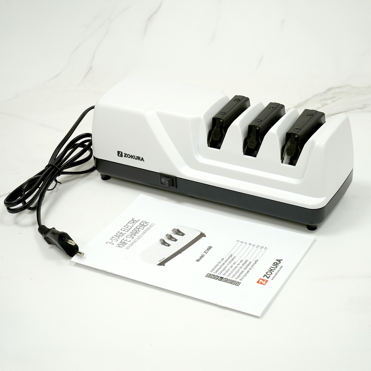 Ascutitor electric de cutite 3 etape, 18W - Zokura - imagine 3