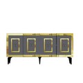 Consola, Olivia, Karya, 150x40x79 cm, PAL , Antracit / Aur