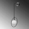 Aplica de perete, Fulgor, 942FLG2105, Metal, Alb/Negru