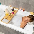 Tava extensibila pentru cada din bambus Trayth, InnovaGoods, 70-104 x 22 x 4 cm