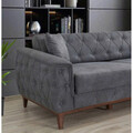Set canapea extensibilă, Unique Design, 867UNQ1523, Lemn de carpen, Albastru