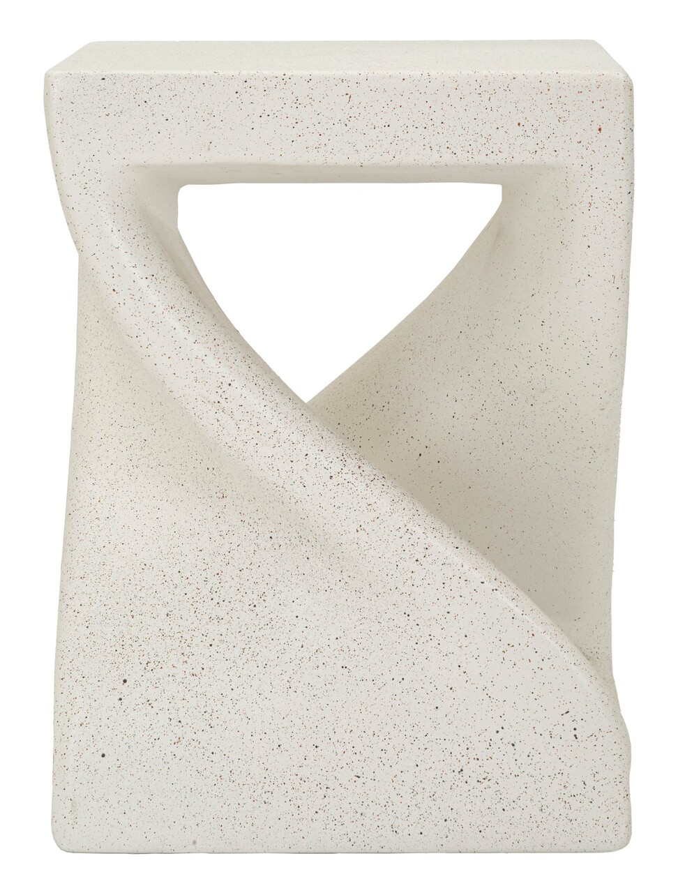 Masuta de cafea, Mauro Ferretti, Z Shape, 34x34x45 cm, utilizare interior / exterior,  oxid de magneziu, crem - view 7