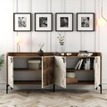 Consola, Hommy Craft, Venedik, 180 x 78 x 35 cm, pal melaminat, nuc/alb