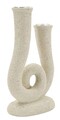 Suport lumanare Stons, Mauro Ferretti, 12x7x20 cm, polirasina, crem