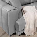Coltar extensibil dreapta 4 locuri ELTAP, RT-03NU, Dalia, 289x190x95 cm, lemn/poliester, gri deschis