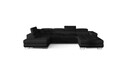 Coltar extensibil stanga 6 locuri ELTAP, Rod-60, Rodrigo, 345x202x90 cm, lemn/poliester, negru