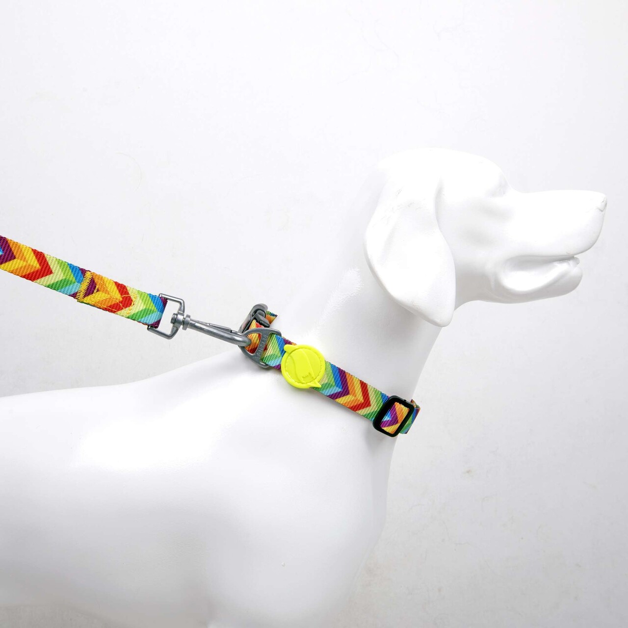 Lesă pentru câini, Paws &amp; Whiskers, Rainbow Small, Poliester, Multicolor - imagine 2
