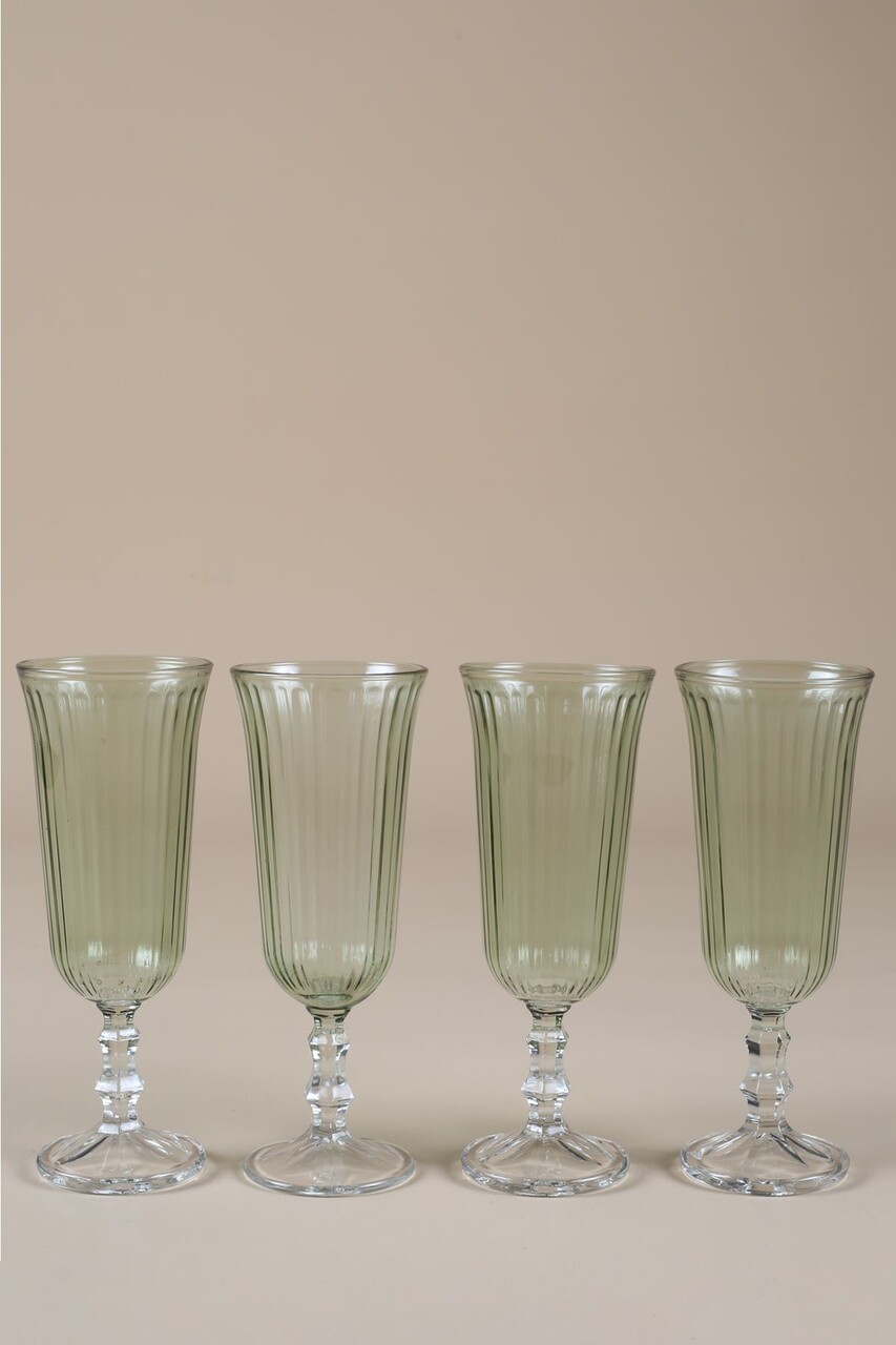 Set de pahare de vin, Hermia, 127RKL1177, Verde - imagine 2