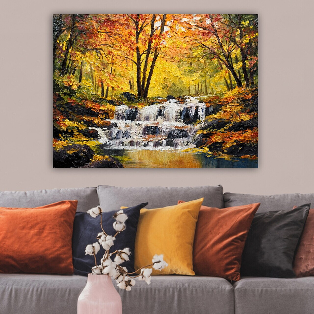 Tablou decorativ, 189204245_70100, Canvas, Rama din lemn (grosime 3 cm), Multicolor