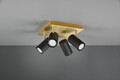 Plafoniera Marley, TRIO, 24x24x15 cm, 35W, 4x GU10, metal, negru/auriu