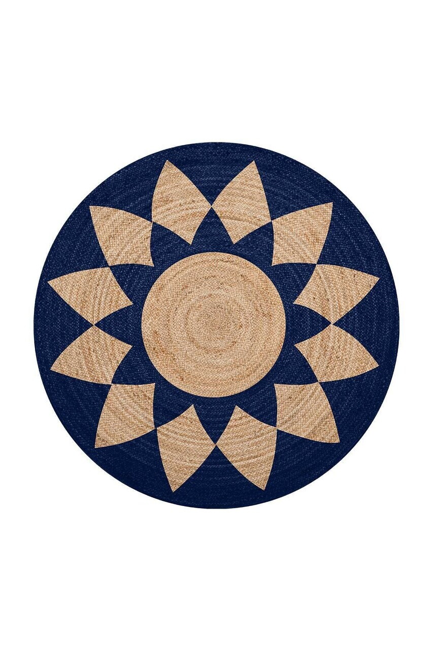 Covor, CLR-7210-6, 160x160 cm, Poliester, Albastru inchis — imaginea 3
