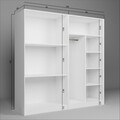 Dulap pentru haine, Miwood, Lucas 1600-91, Alb