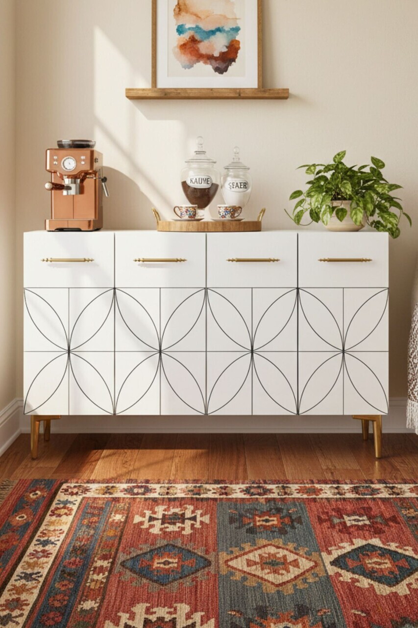 Consola, Hanah Home, Eliz 120, 120x75x32 cm, Alb — imaginea 2