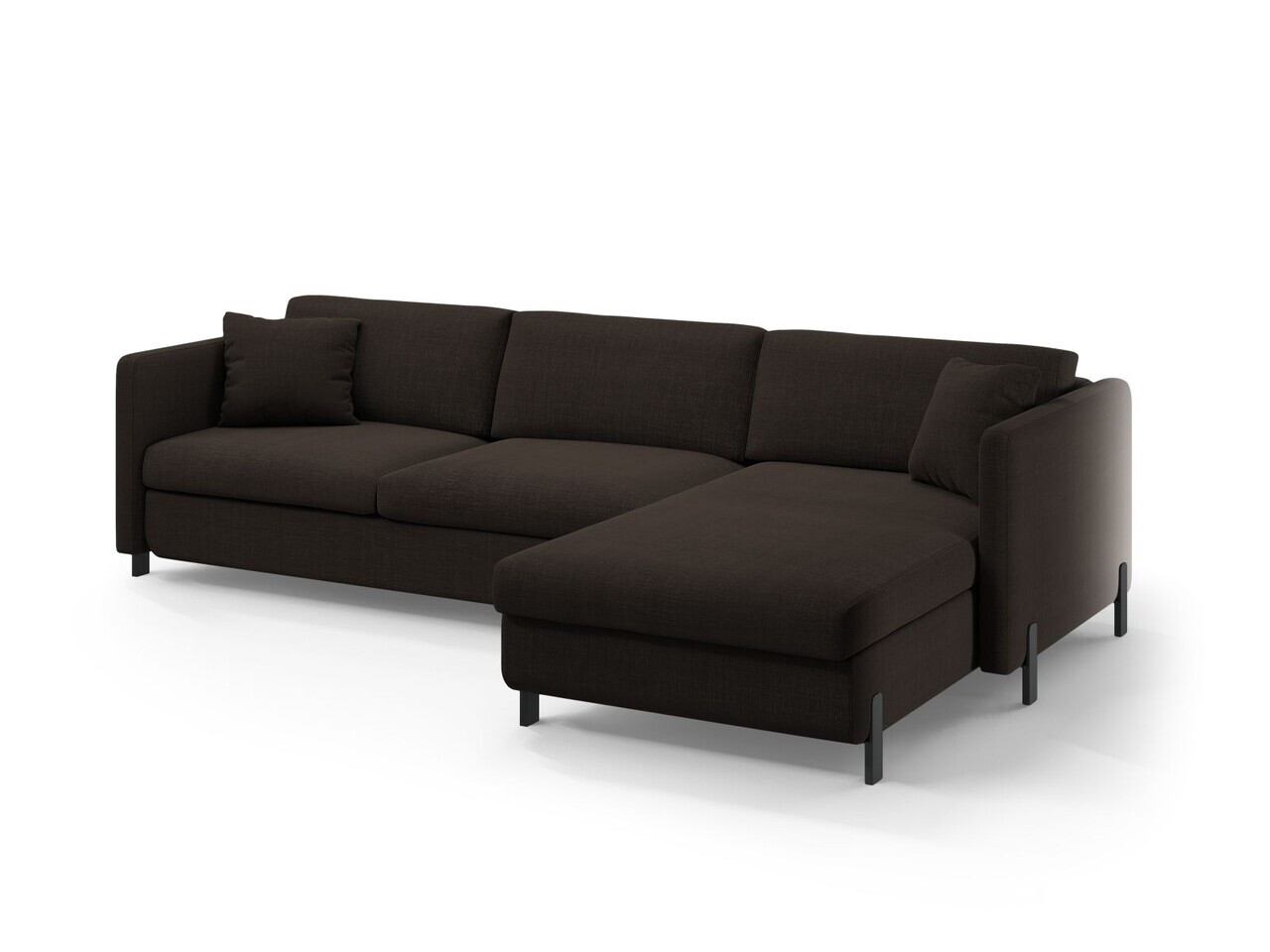 Coltar extensibil dreapta 4 locuri, Gloria, Micadoni Home, 266x170x88 cm, tesatura structurata, gri inchis — imaginea 6