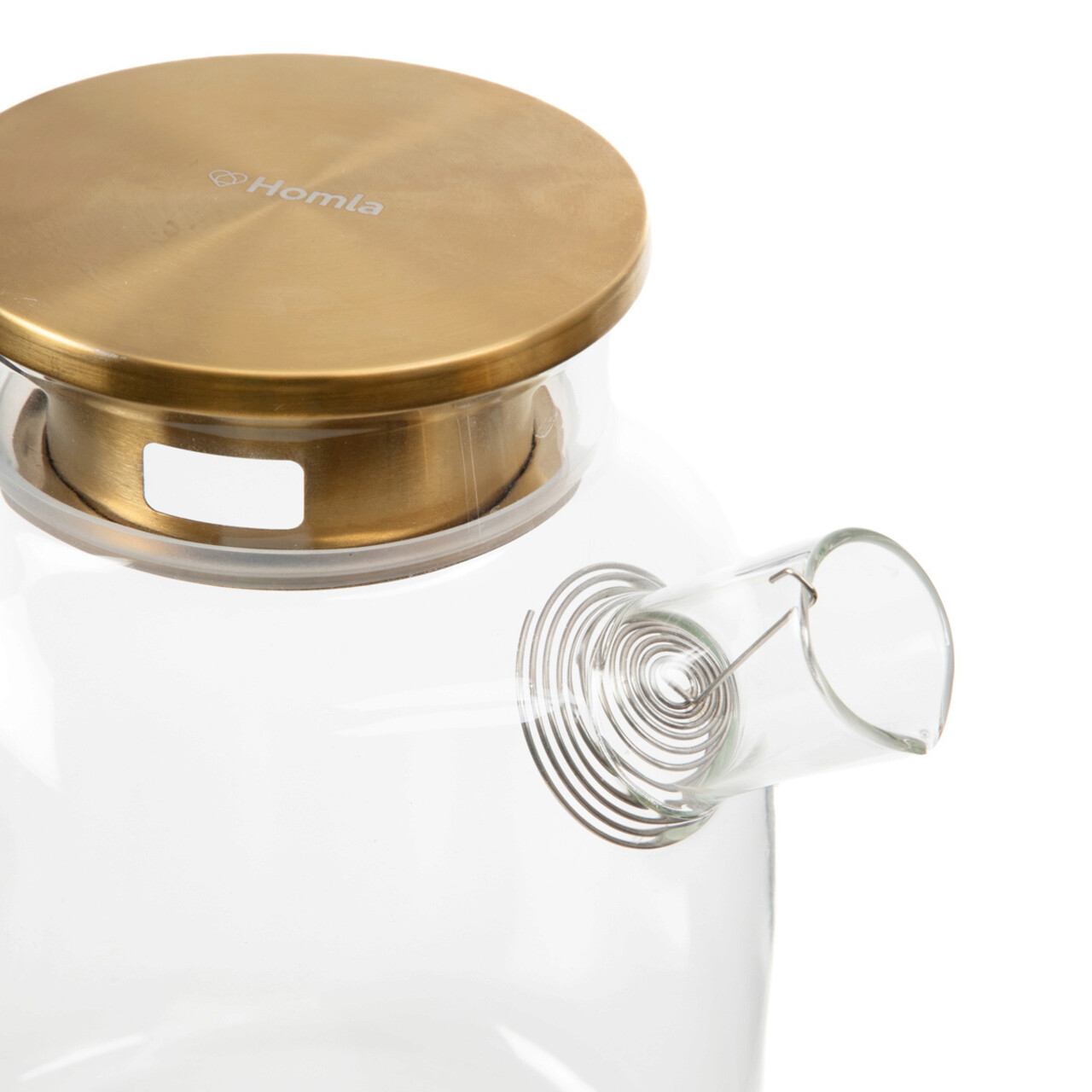 Ceainic Kubbe, Homla, 1.8 L, sticla/inox, negru/auriu